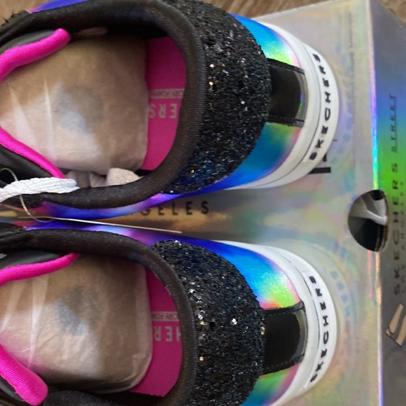 Skechers Shoes Girls Size 5, 6 Black Pink Starry Cloud MultiColored Sneakers - Picture 3 of 9